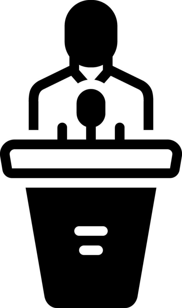 solid icon for spokesman vector