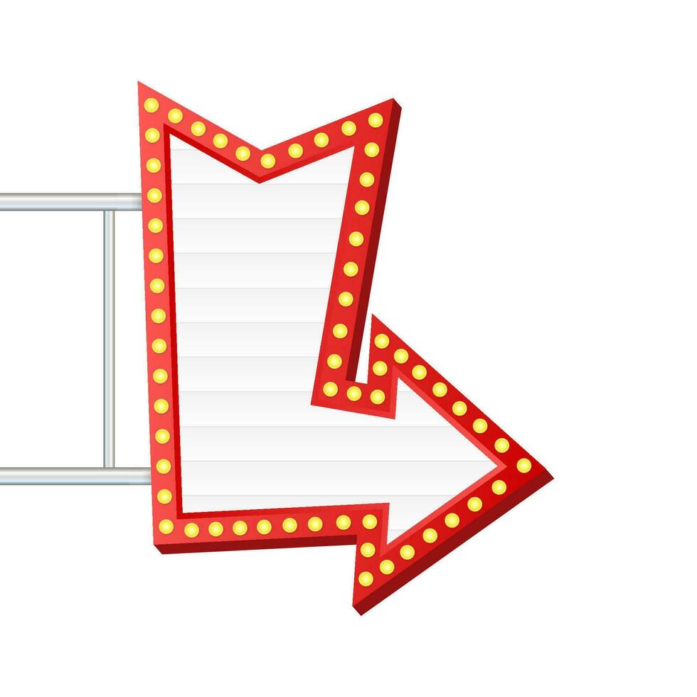 Retro lightbox billboard vintage frame. Lightbox with customizable design. Classic banner for your projects or advertising vector