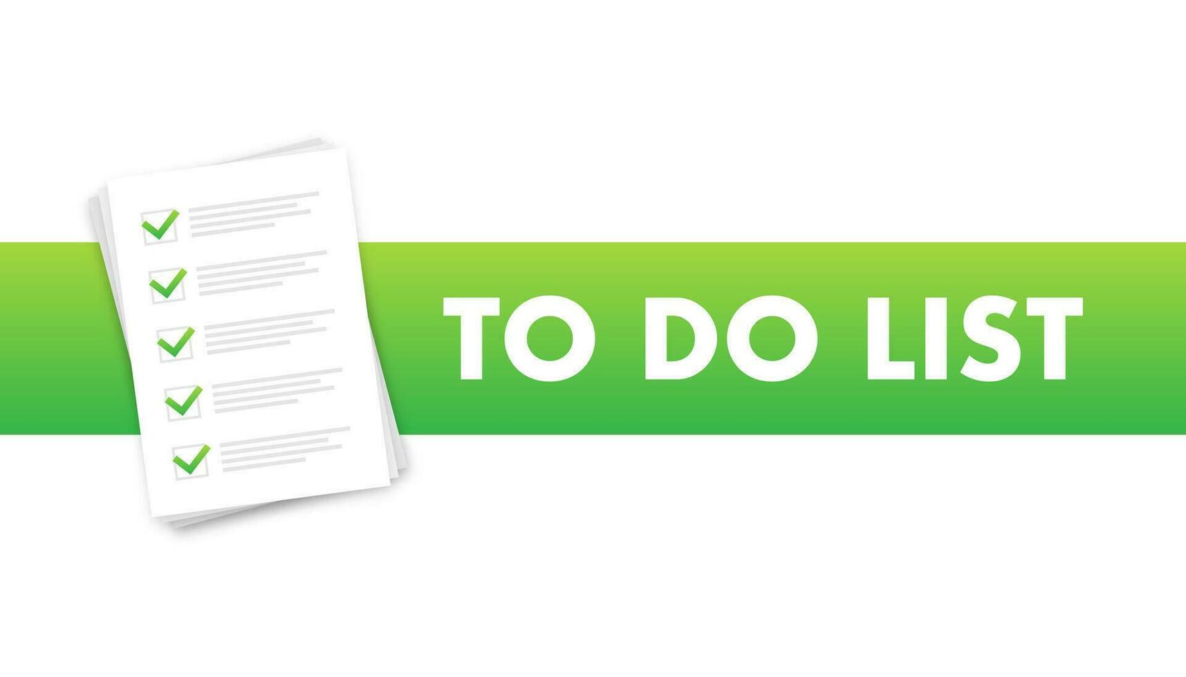 To do list or planning icon concept. Paper sheets with check marks. Vector illustration.