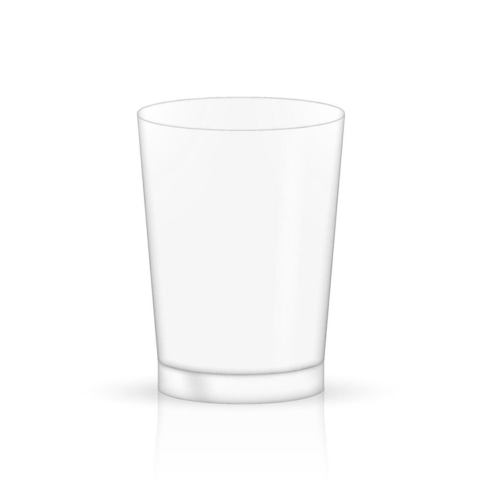 Empty realistic transparent glass. Vector stock illustration