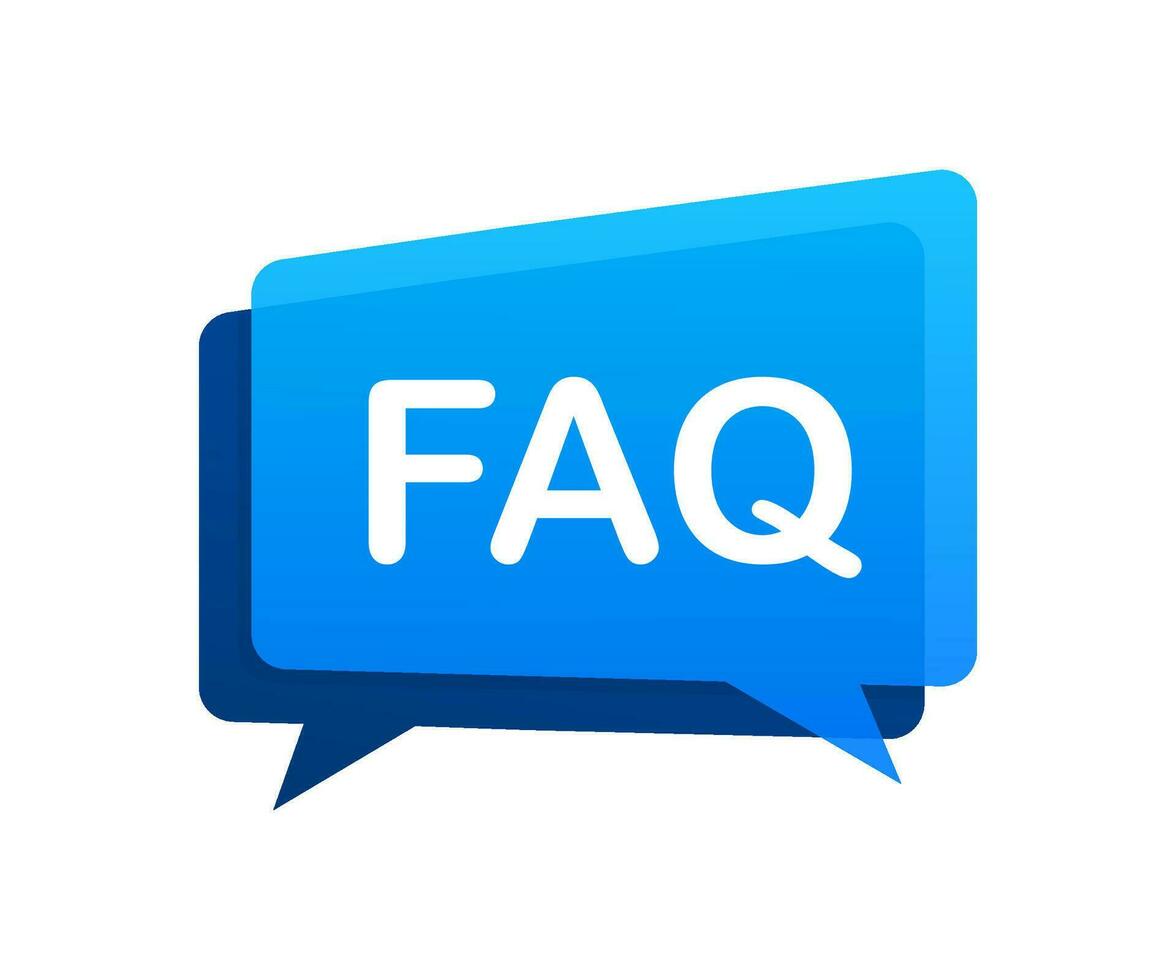 Frequently asked questions FAQ banner. Computer with question icons. Vector stock illustration