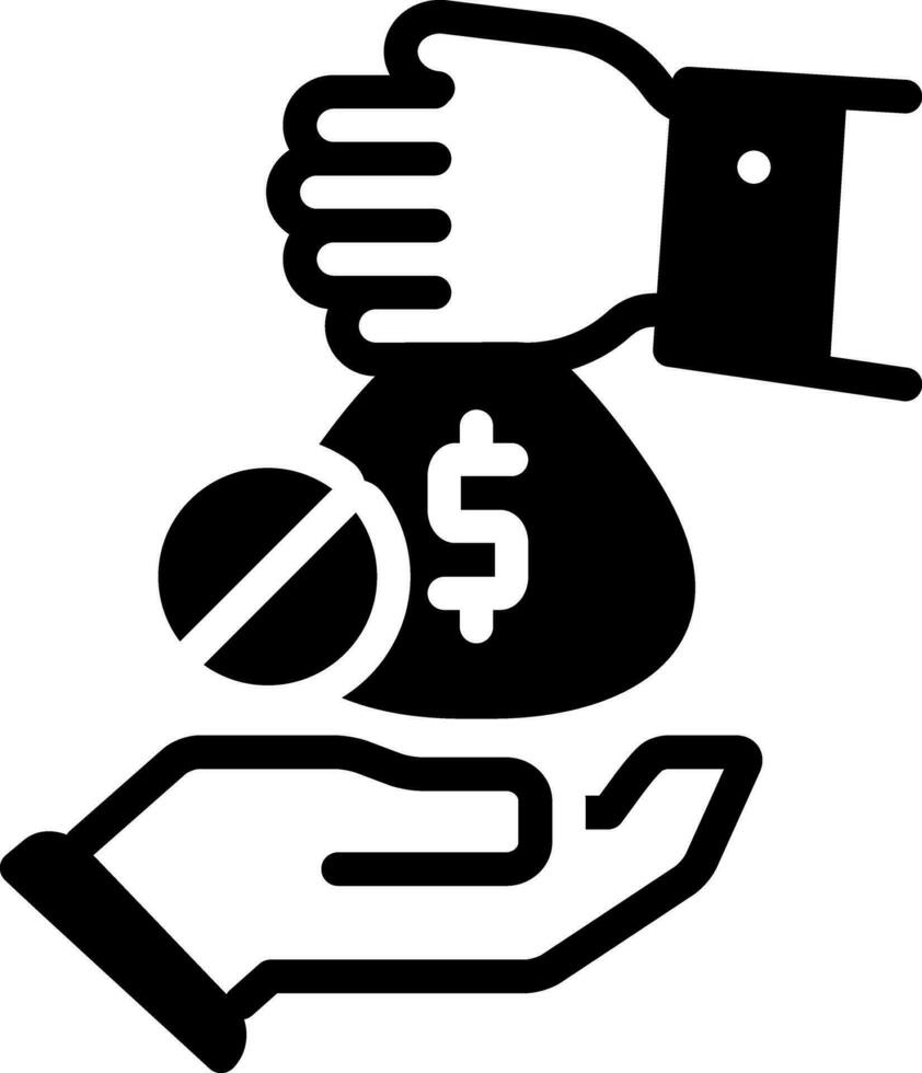 solid icon for corruption vector