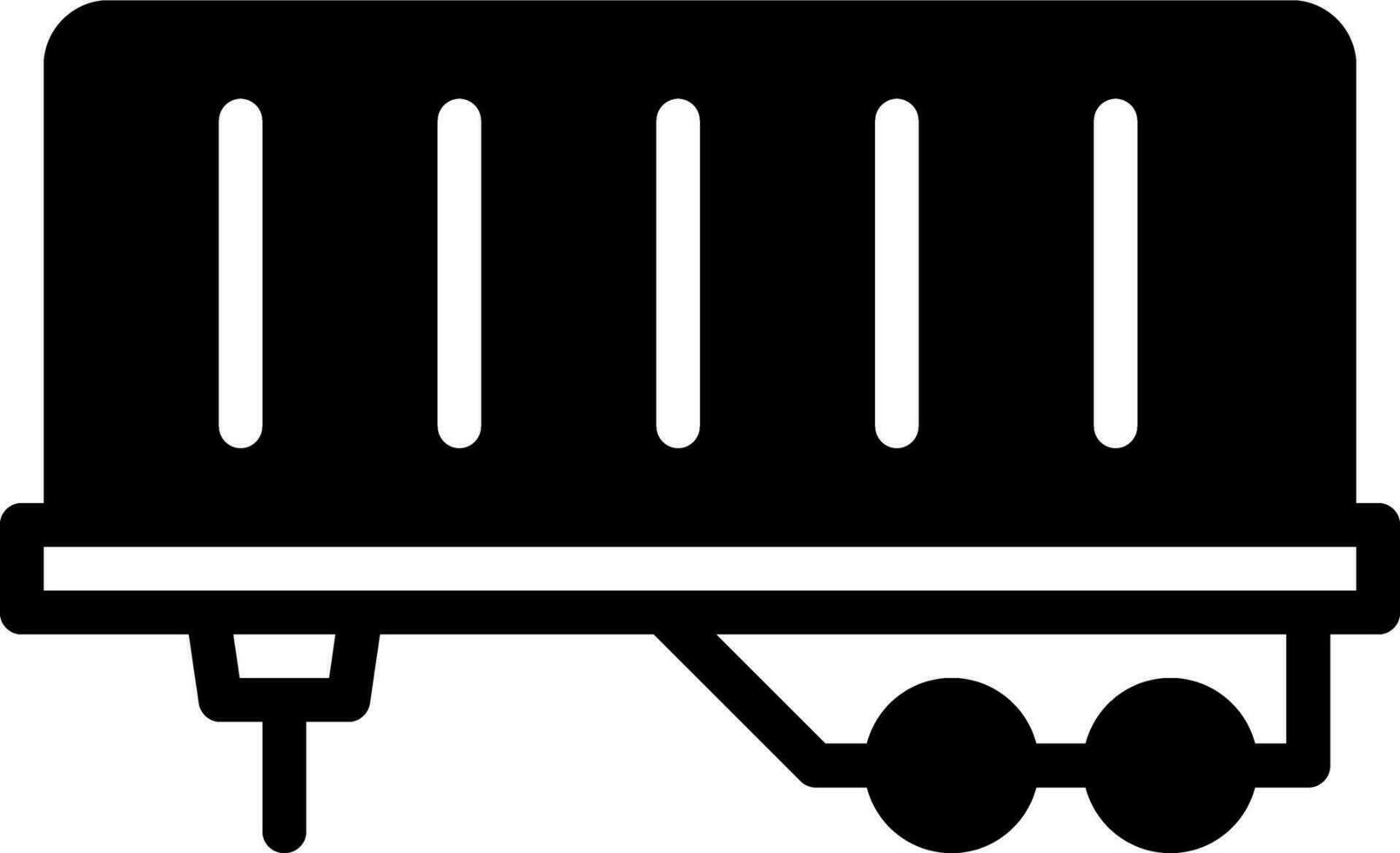 solid icon for trailer vector
