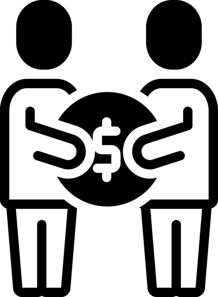 solid icon for corruption vector