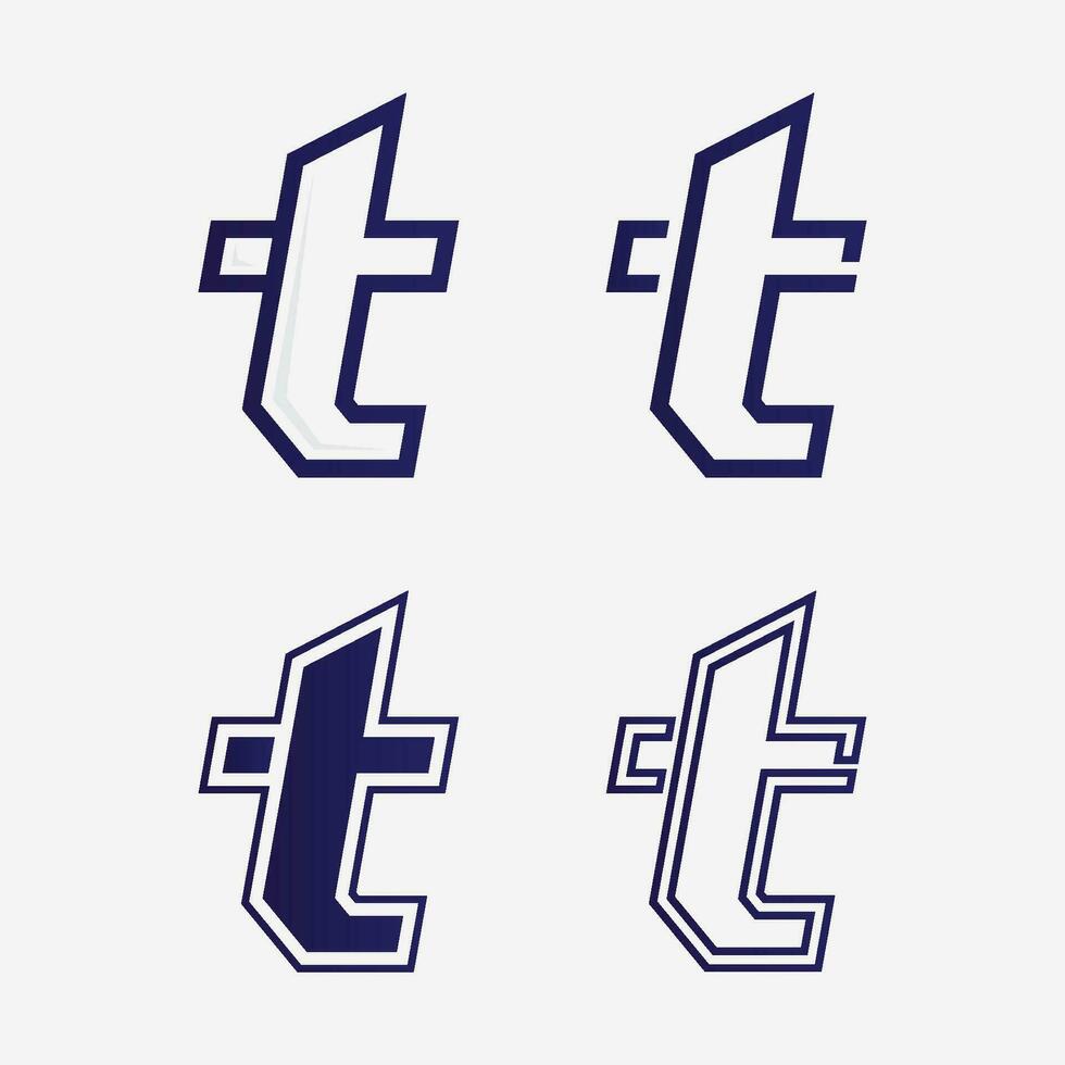 imagen del logotipo de la letra t y vector gráfico de diseño de la fuente t