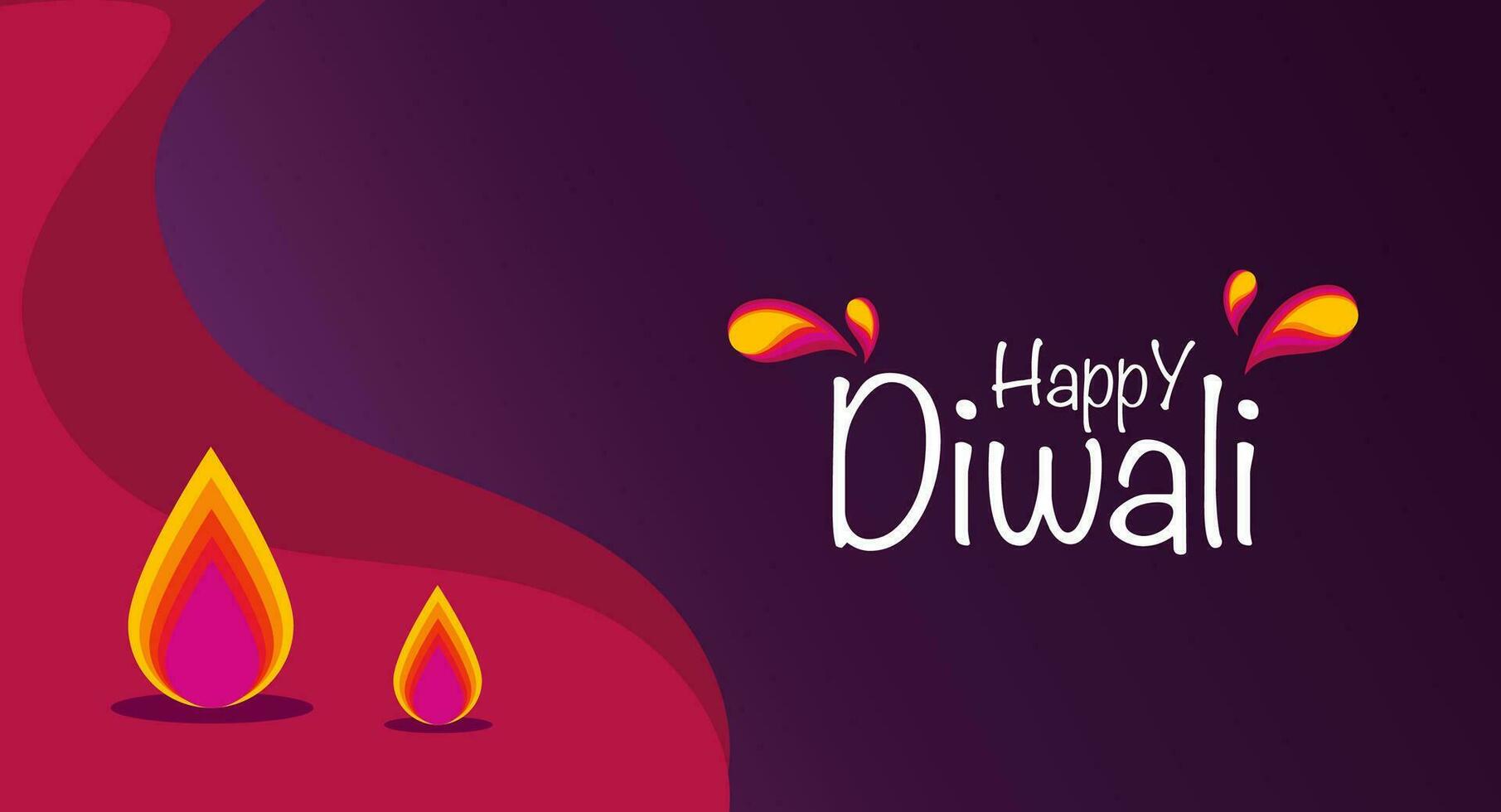 feliz fondo del festival de diwali. Diseño de fondo de Diwali para banner, cartel, flyer, banner de sitio web, vector