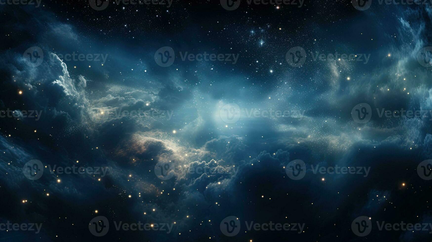 iluminado por las estrellas nube pabellón, digital Arte ilustración, generativo ai foto