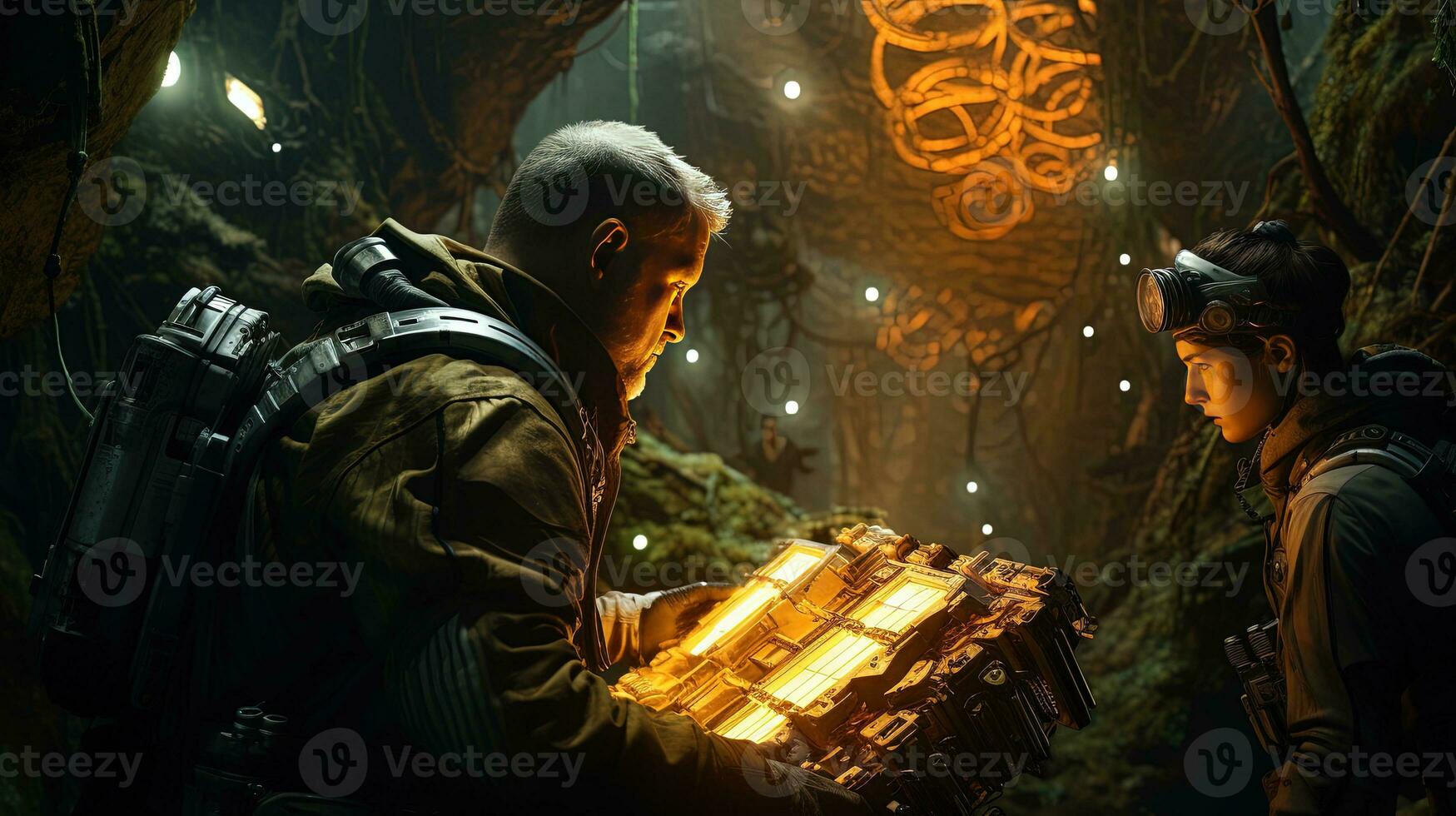 objective insights, digital art illustration, Generative AI photo