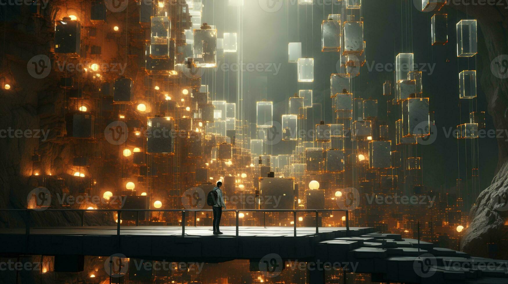objectivity explored, digital art illustration, Generative AI photo