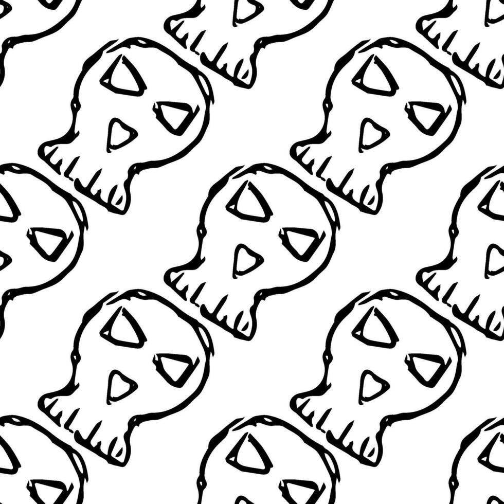 Seamless Halloween pattern. Doodle Halloween background vector