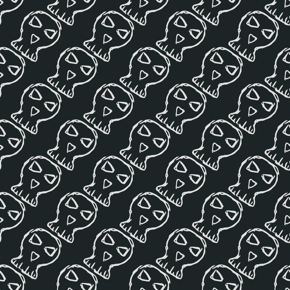 Seamless Halloween pattern. Doodle Halloween background vector