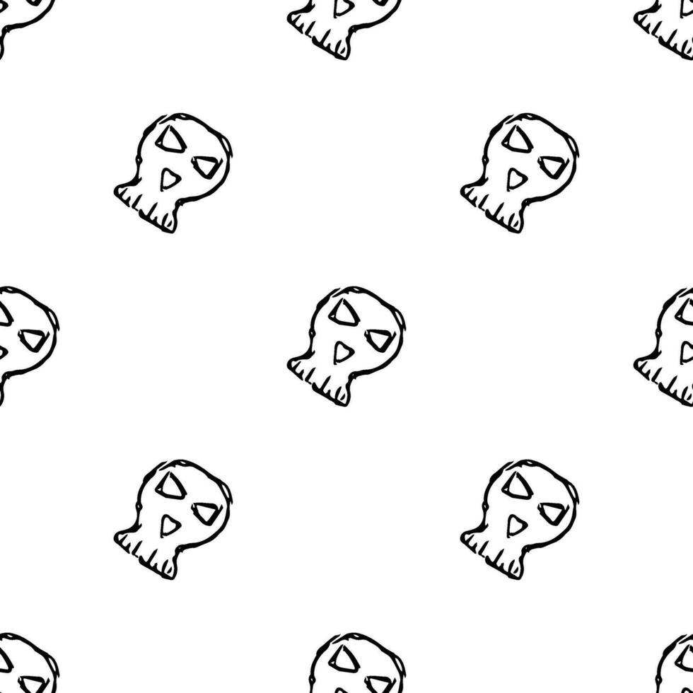 Seamless Halloween pattern. Doodle Halloween background vector