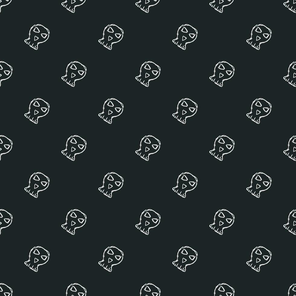 Seamless Halloween pattern. Doodle Halloween background vector