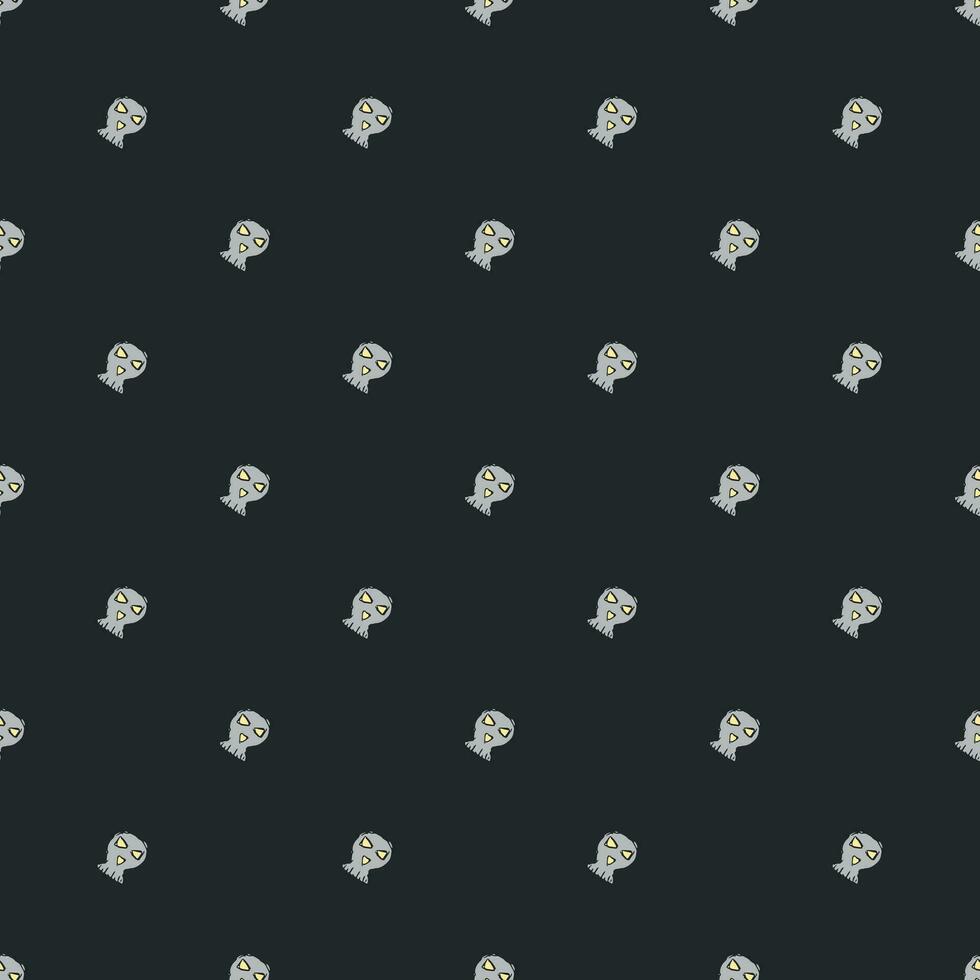 Seamless Halloween pattern. Doodle Halloween background vector