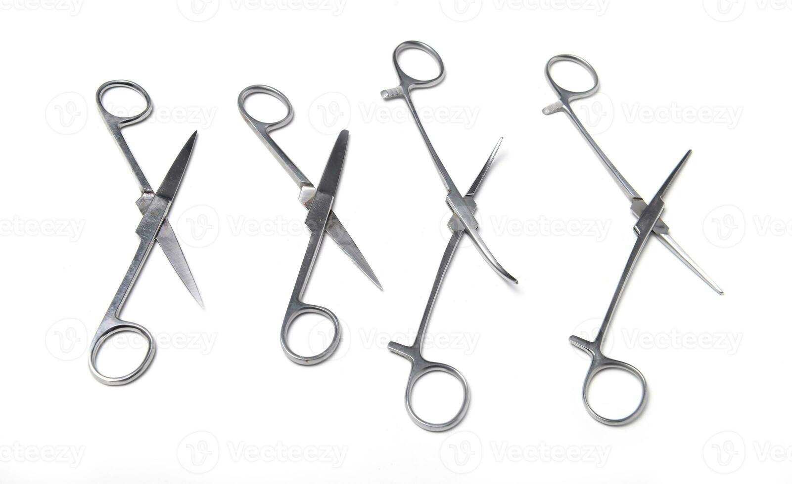 Surgical instruments isolated photo