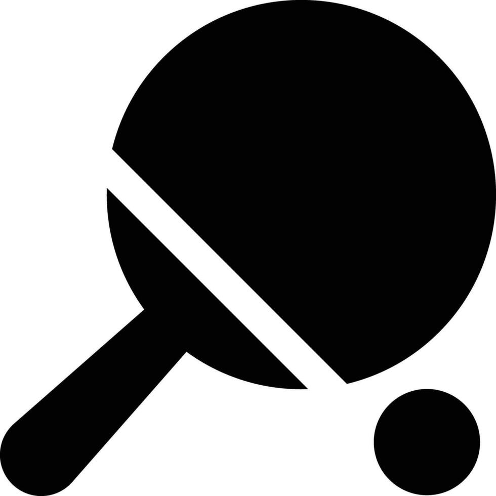 Table tennis racket icon with a ball . Vector illustration