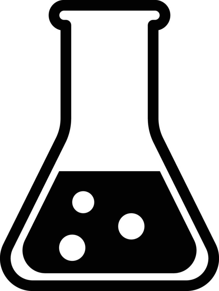 Laboratory glass icon vector . Chemistry flask icon