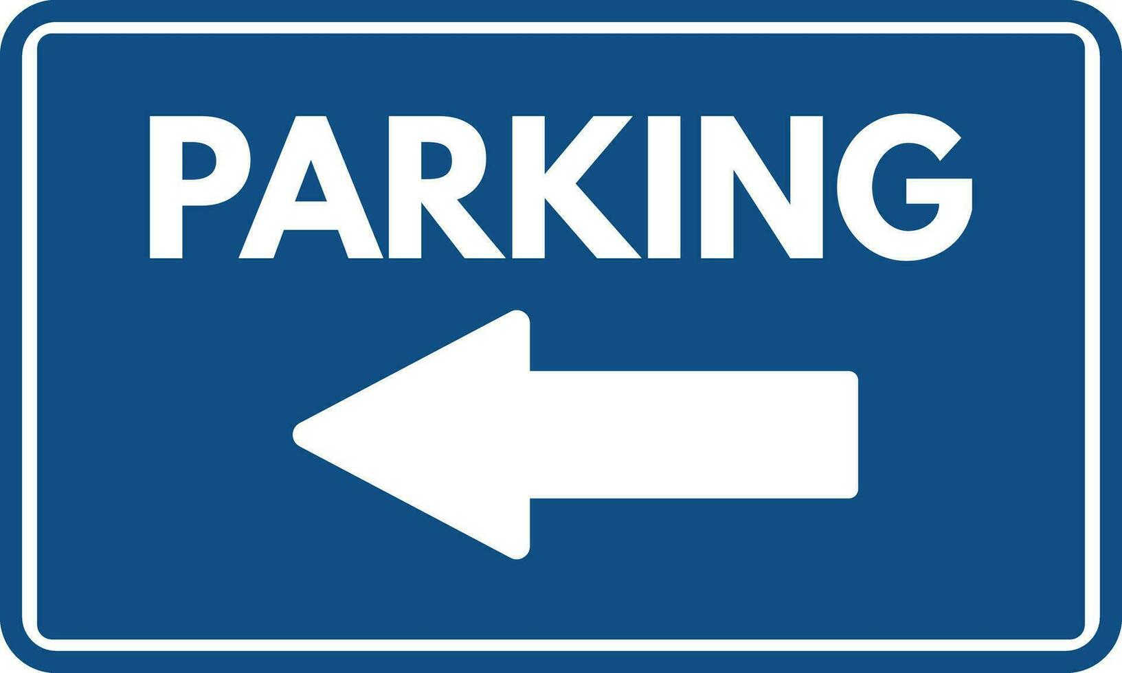 Parking left sign vector isolated on white background . Parking sign left direction