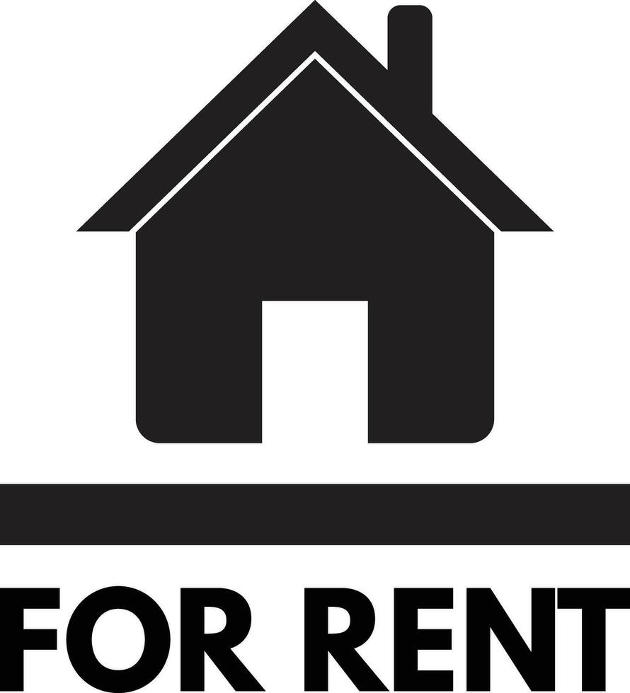 house for rent sign vector isolated on white background