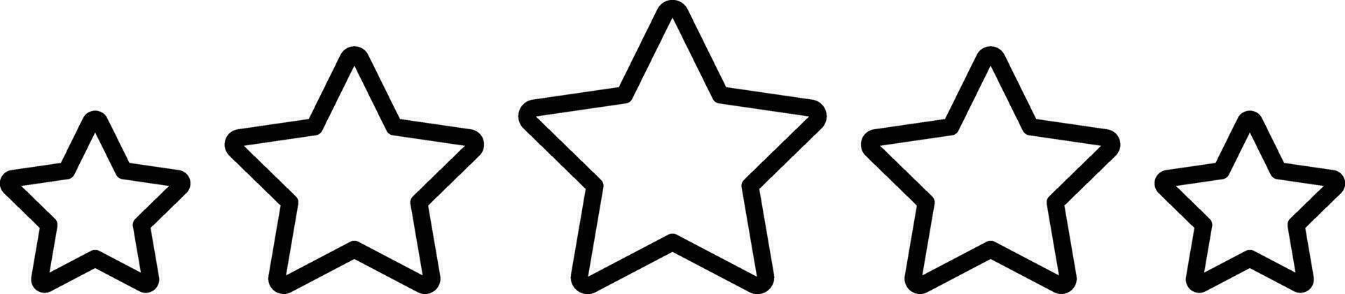 five stars icon vector in trendy style isolated on white background