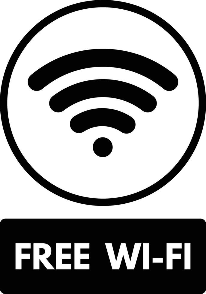 free wifi icon vector isolated on white background . free internet icon