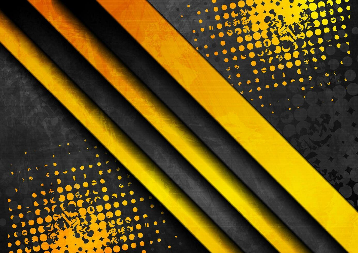 Black and yellow contrast stripes corporate background vector