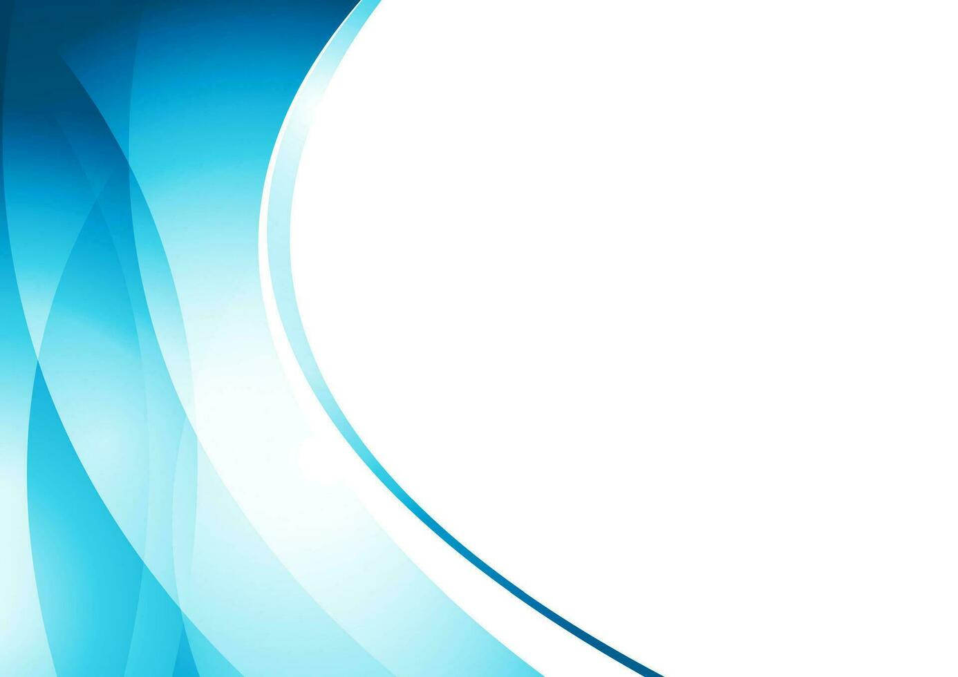 Bright blue minimal waves abstract background vector