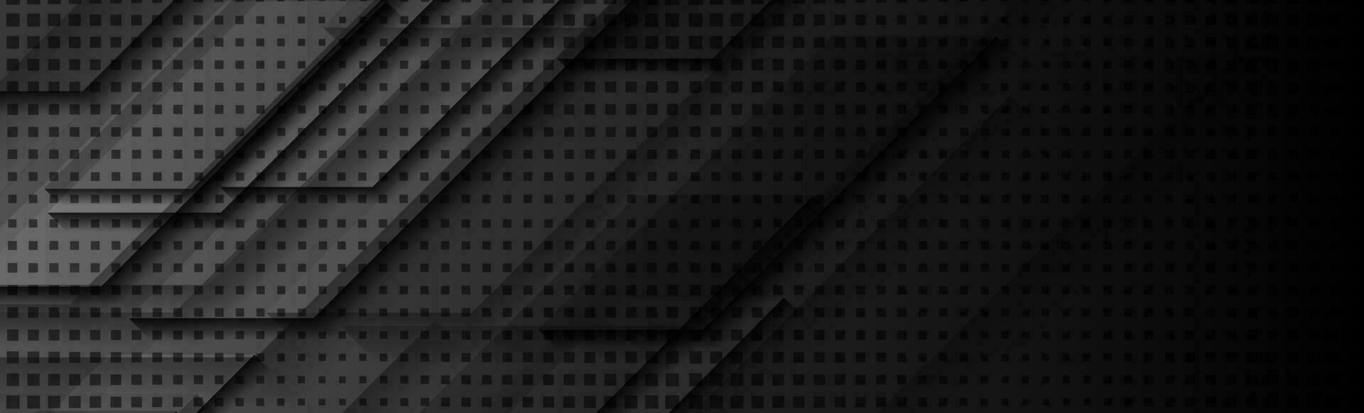 Black abstract tech geometric modern background vector