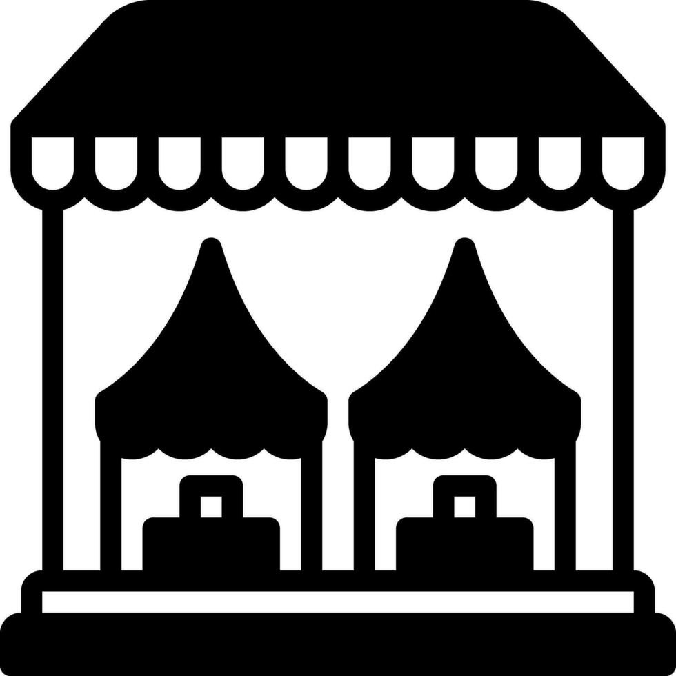 solid icon for markets vector