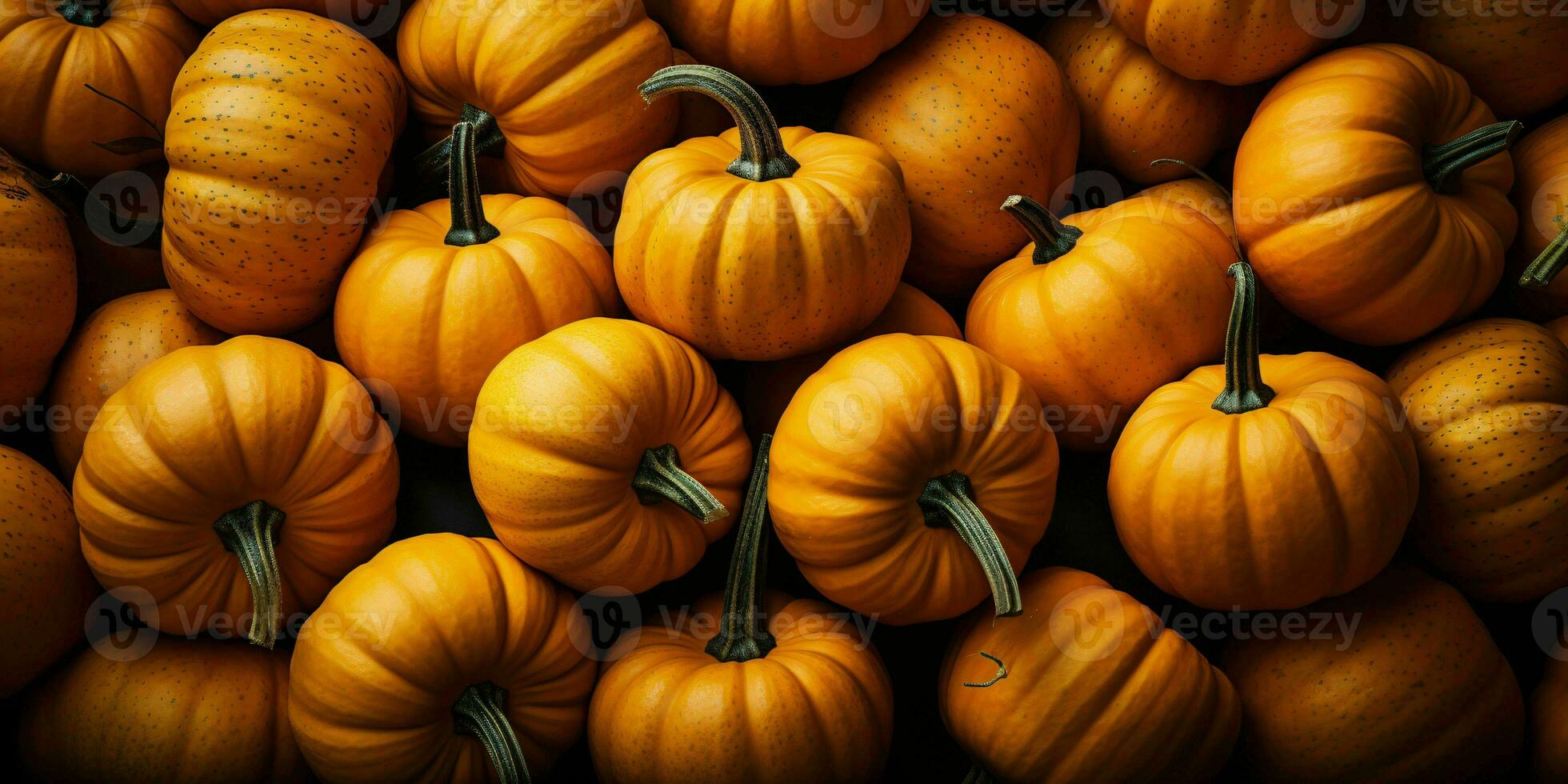 Pumpkins Pile Background. Generative AI photo