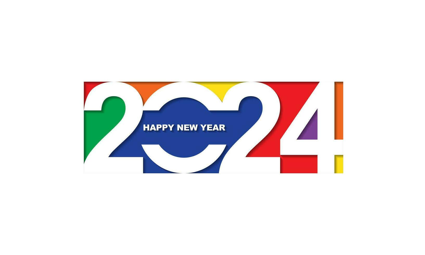 Diseño de fondo de feliz año nuevo 2024. vector