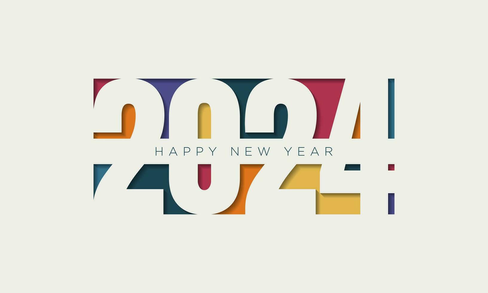 Diseño de fondo de feliz año nuevo 2024. vector