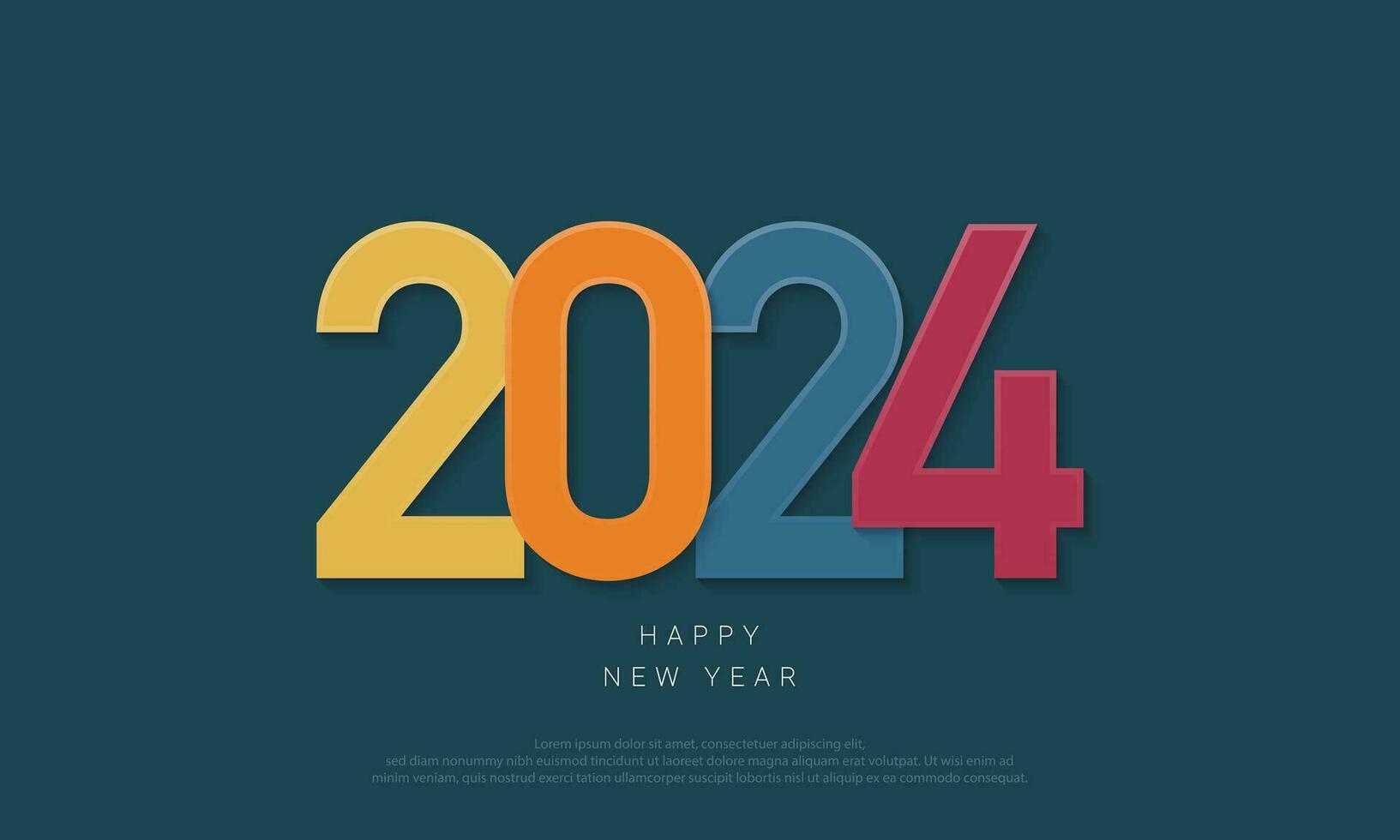 2024 Happy New Year Background Design. vector