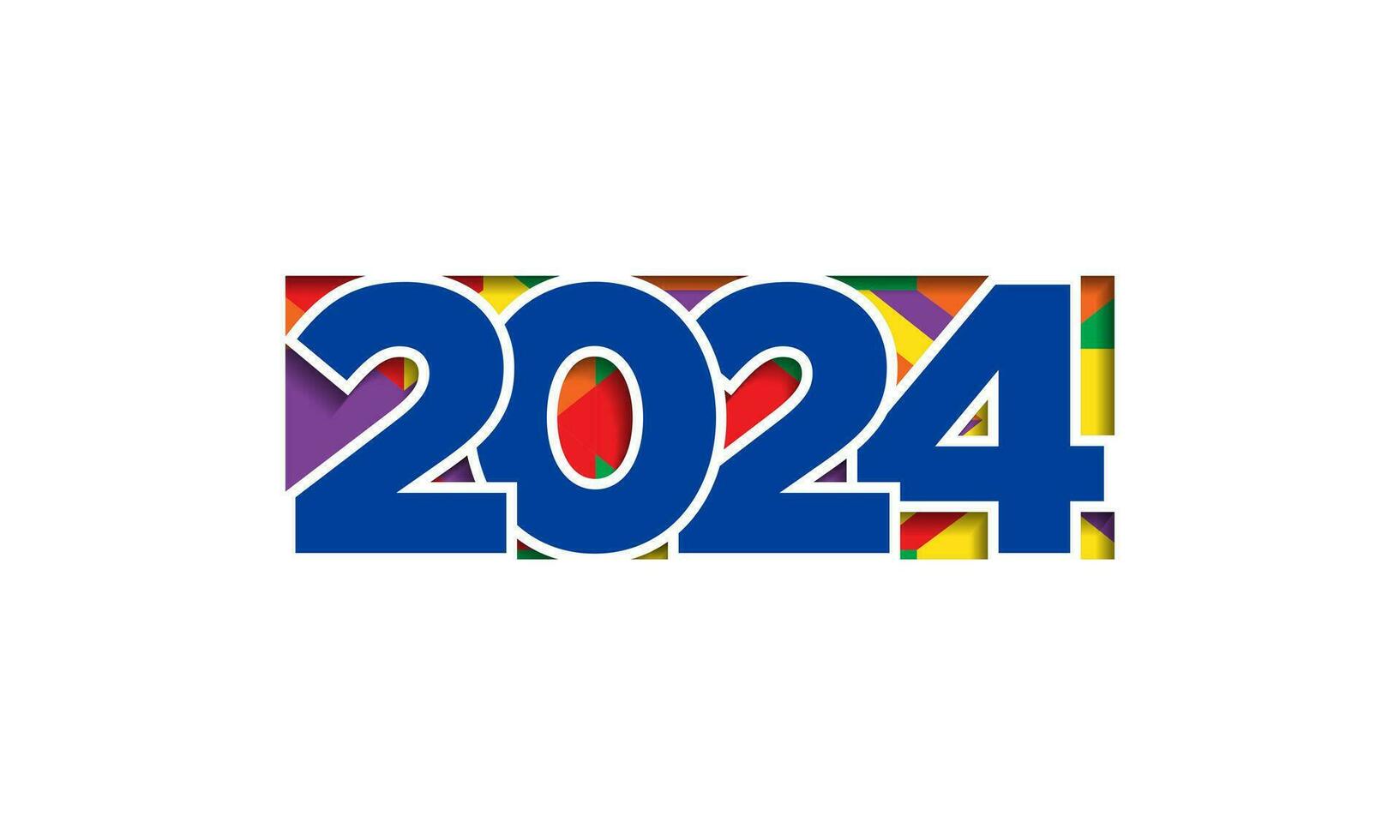 2024 Happy New Year Background Design. vector