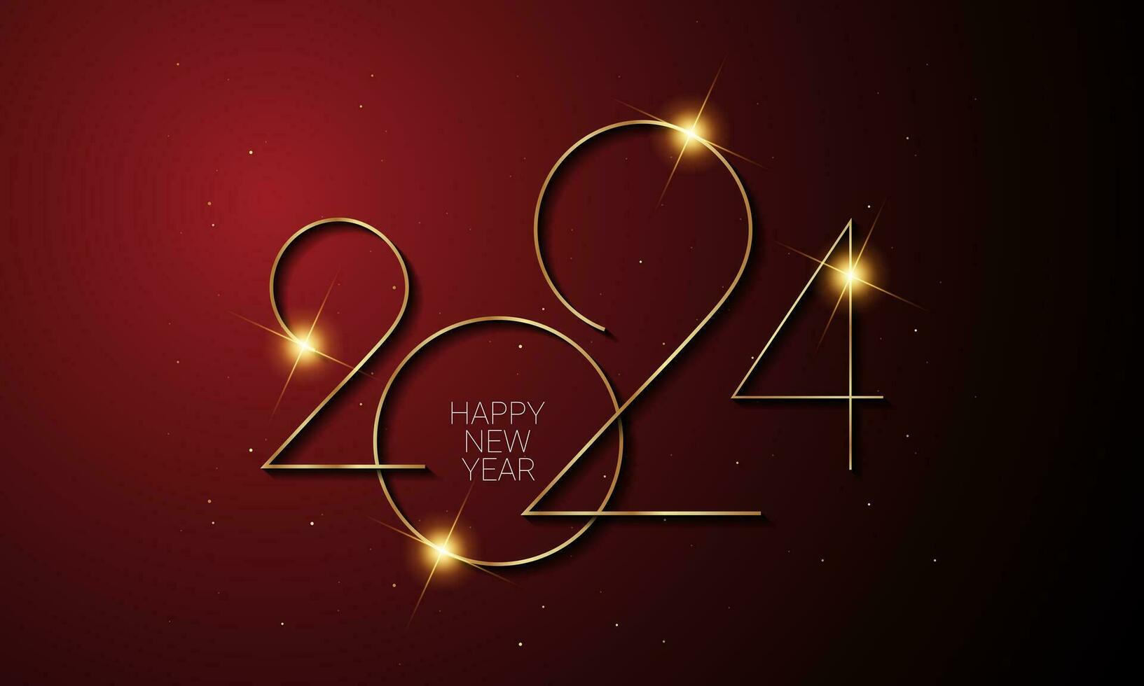 2024 Happy New Year Background Design. vector