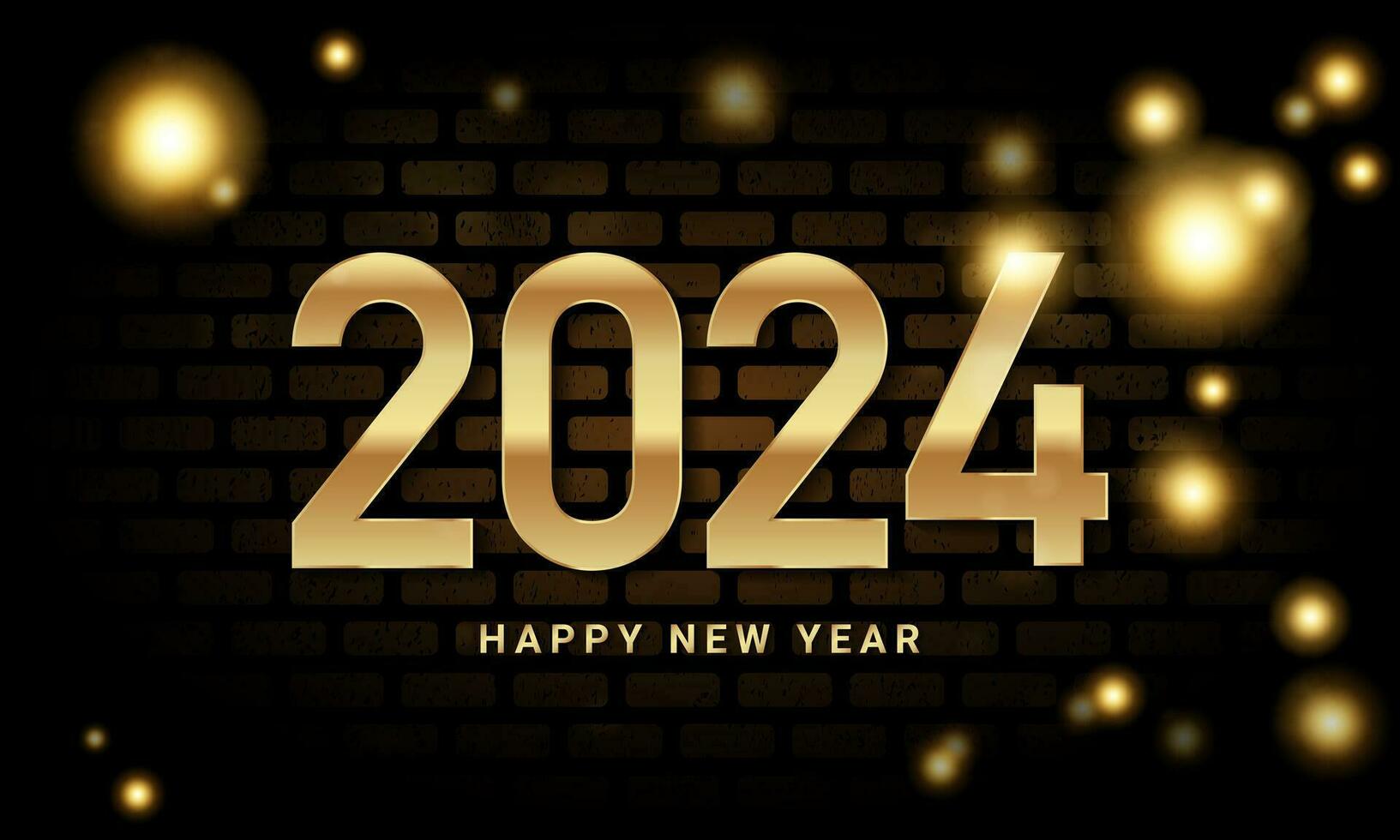 2024 Happy New Year Background Design. vector