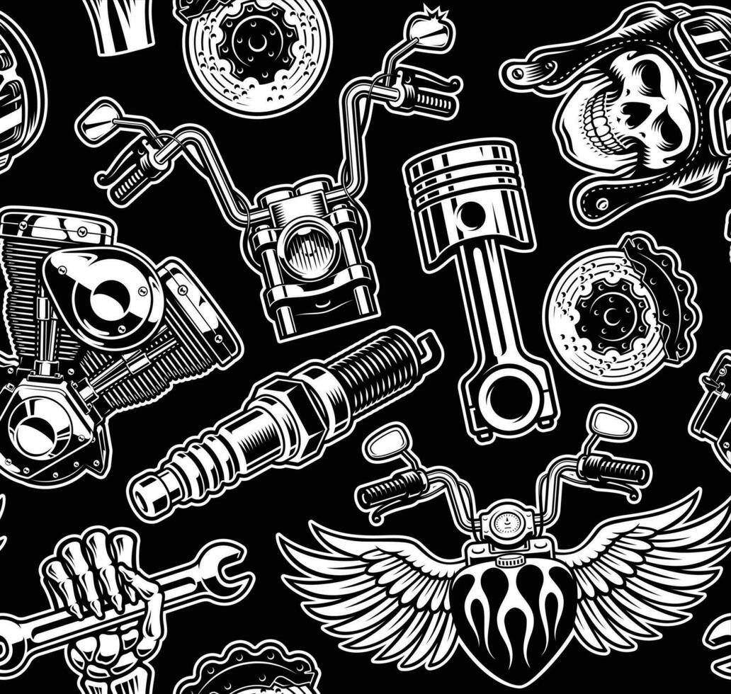 biker seamless background vector