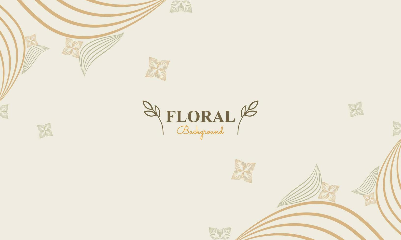 floral background with abstract natural shape, leaf and floral ornament in soft pastel color style vector