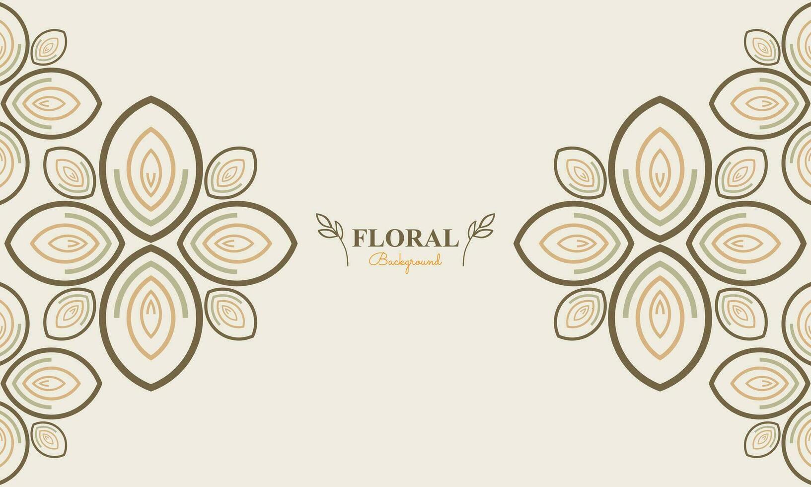 floral background with abstract natural shape, leaf and floral ornament in soft pastel color style vector