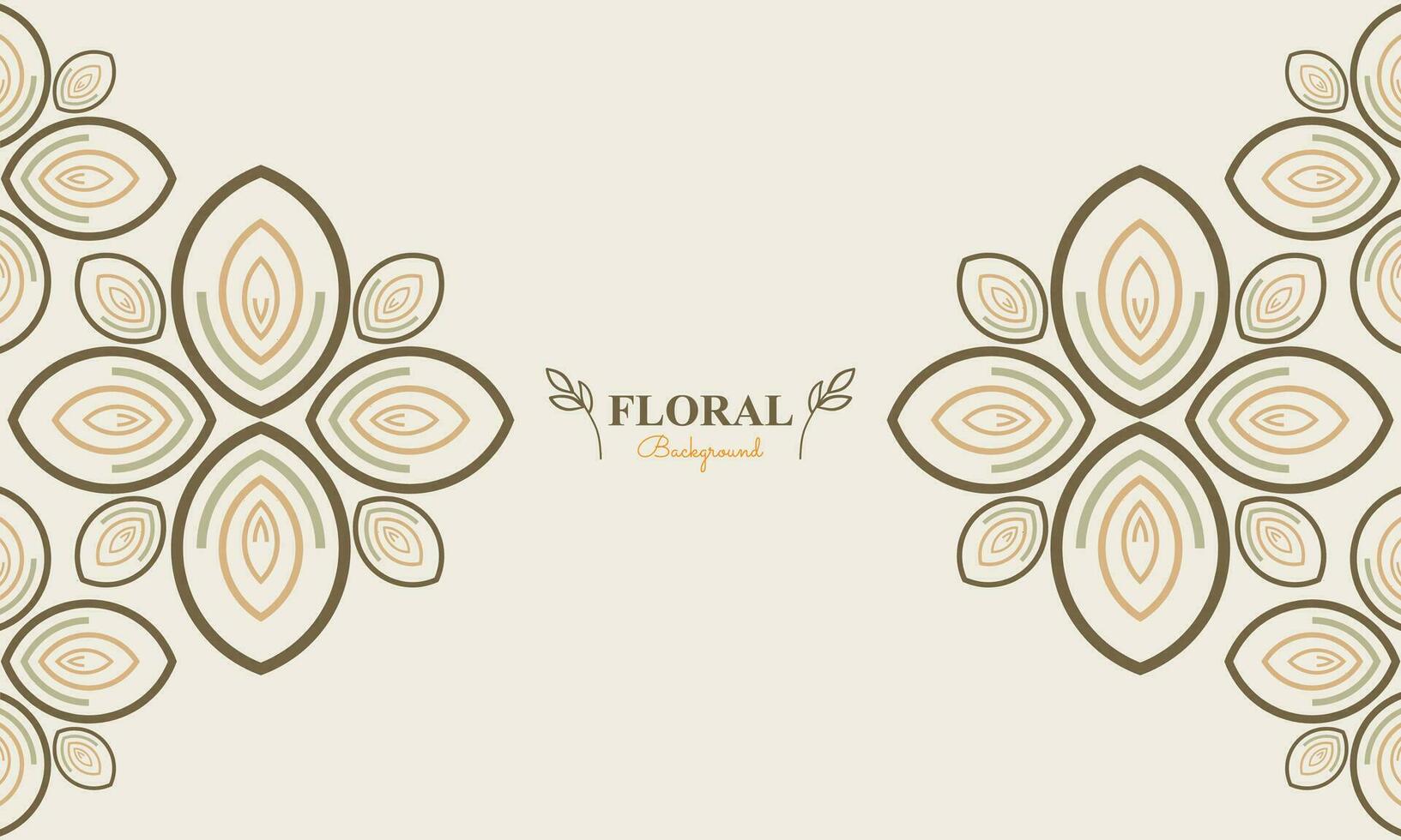 floral background with abstract natural shape, leaf and floral ornament in soft pastel color style vector