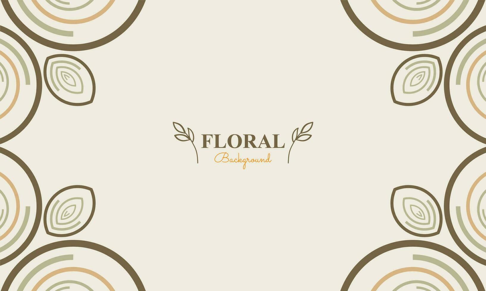 floral background with abstract natural shape, leaf and floral ornament in soft pastel color style vector