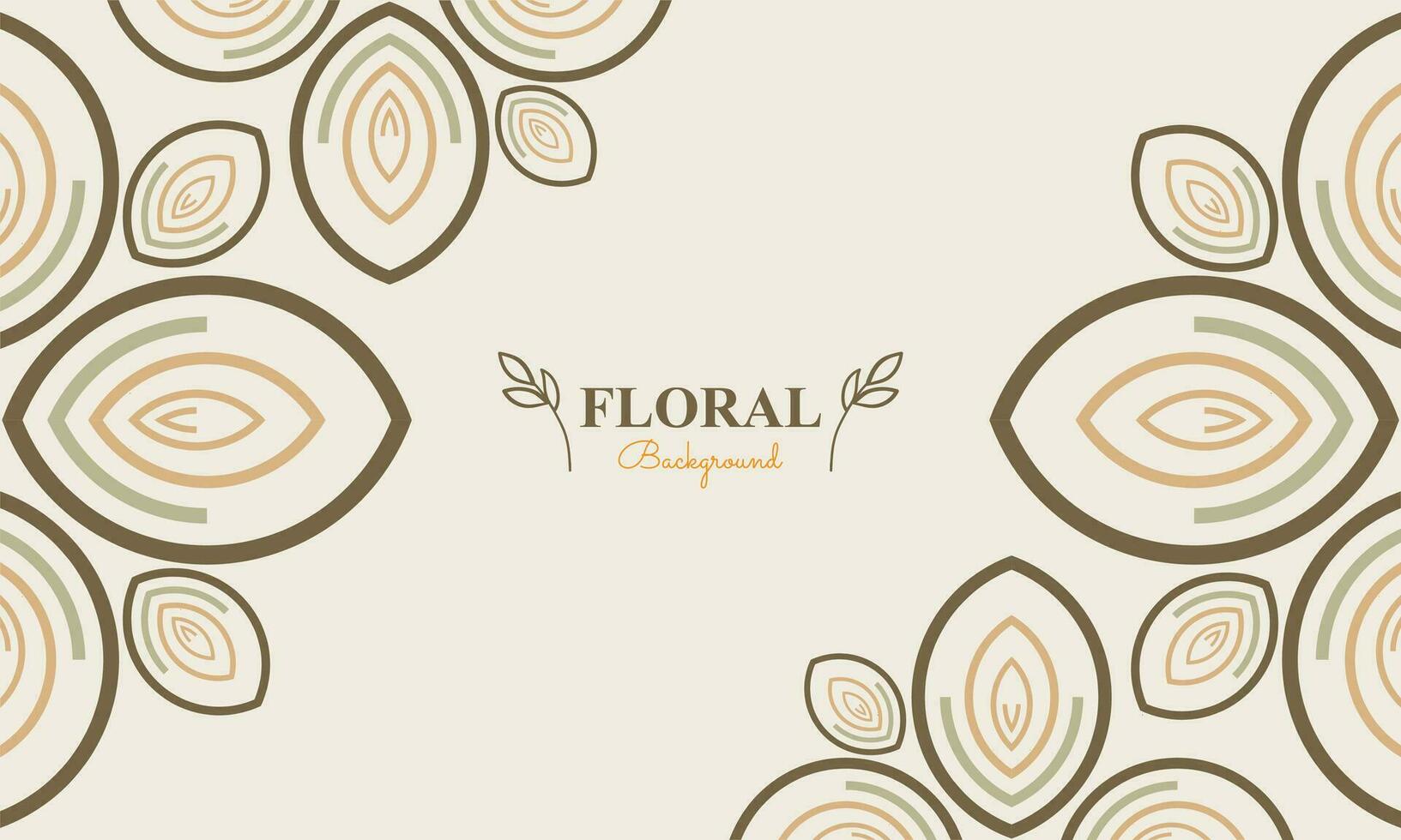 floral background with abstract natural shape, leaf and floral ornament in soft pastel color style vector