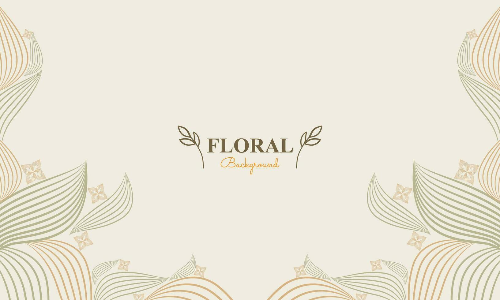 floral background with abstract natural shape, leaf and floral ornament in soft pastel color style vector