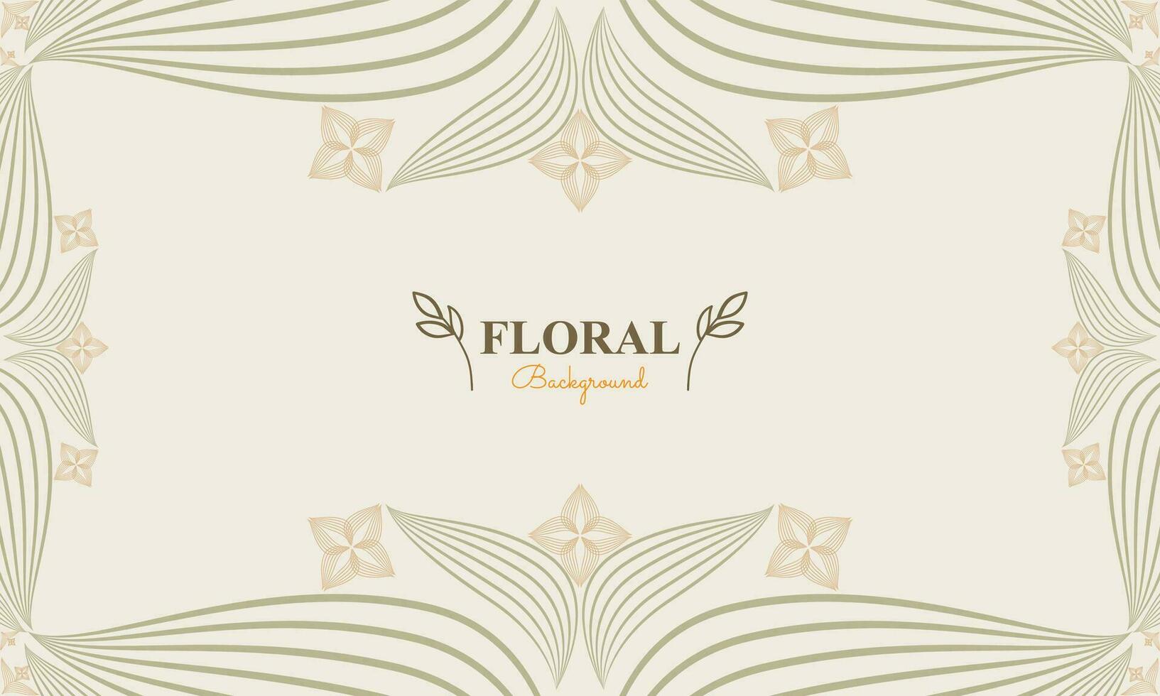 floral background with abstract natural shape, leaf and floral ornament in soft pastel color style vector