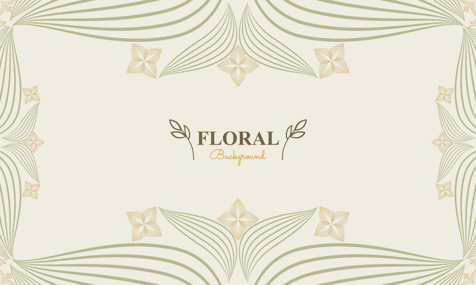 floral background with abstract natural shape, leaf and floral ornament in soft pastel color style vector