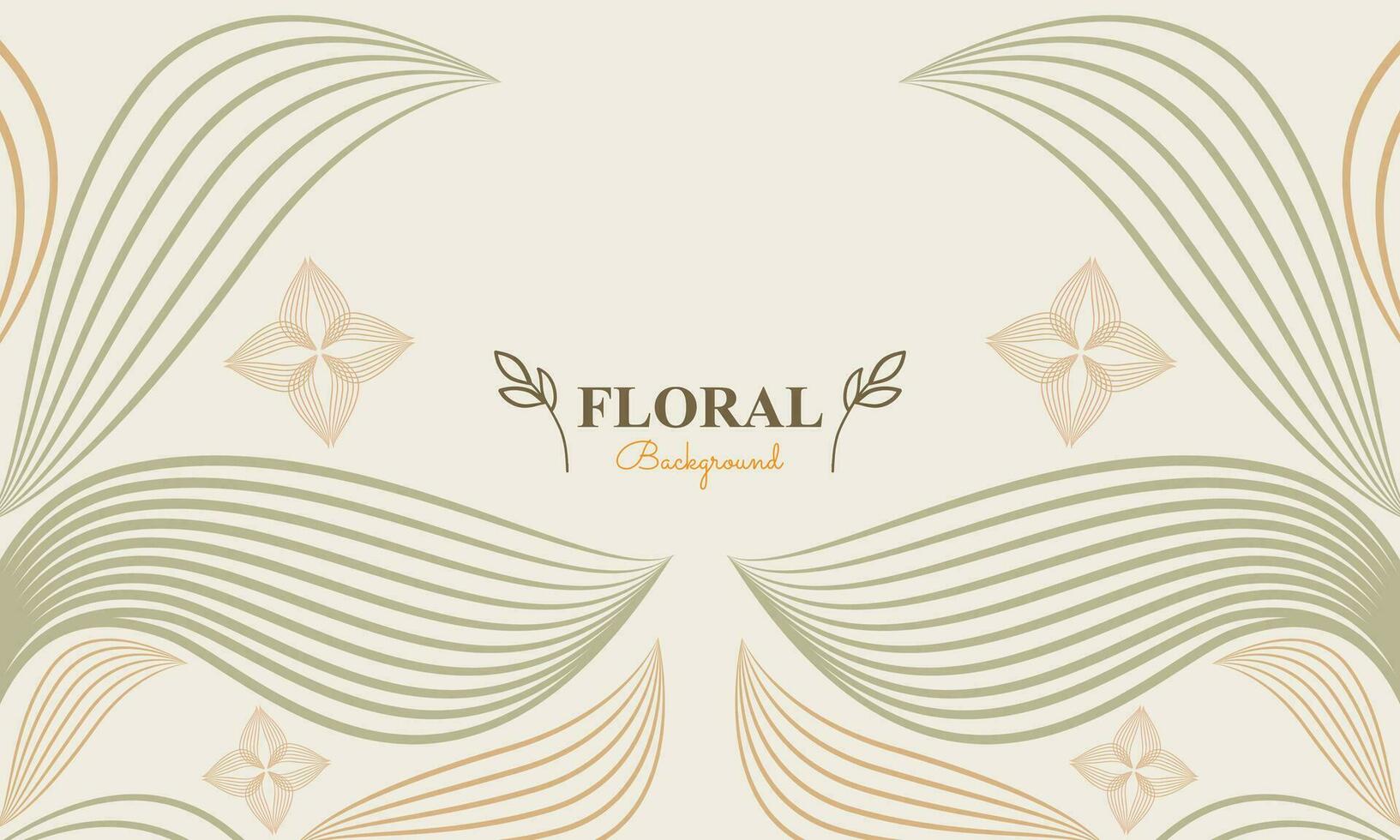 natural floral background with abstract natural shape, leaf and floral ornament in soft color style vector