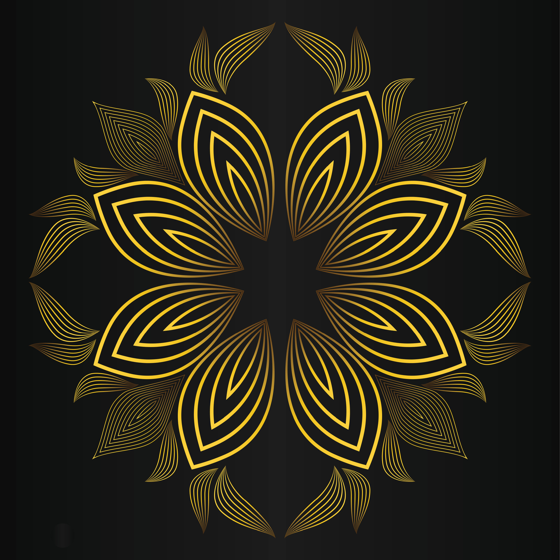 golden flower petal, luxury gold floral decoration 29935188 Vector Art