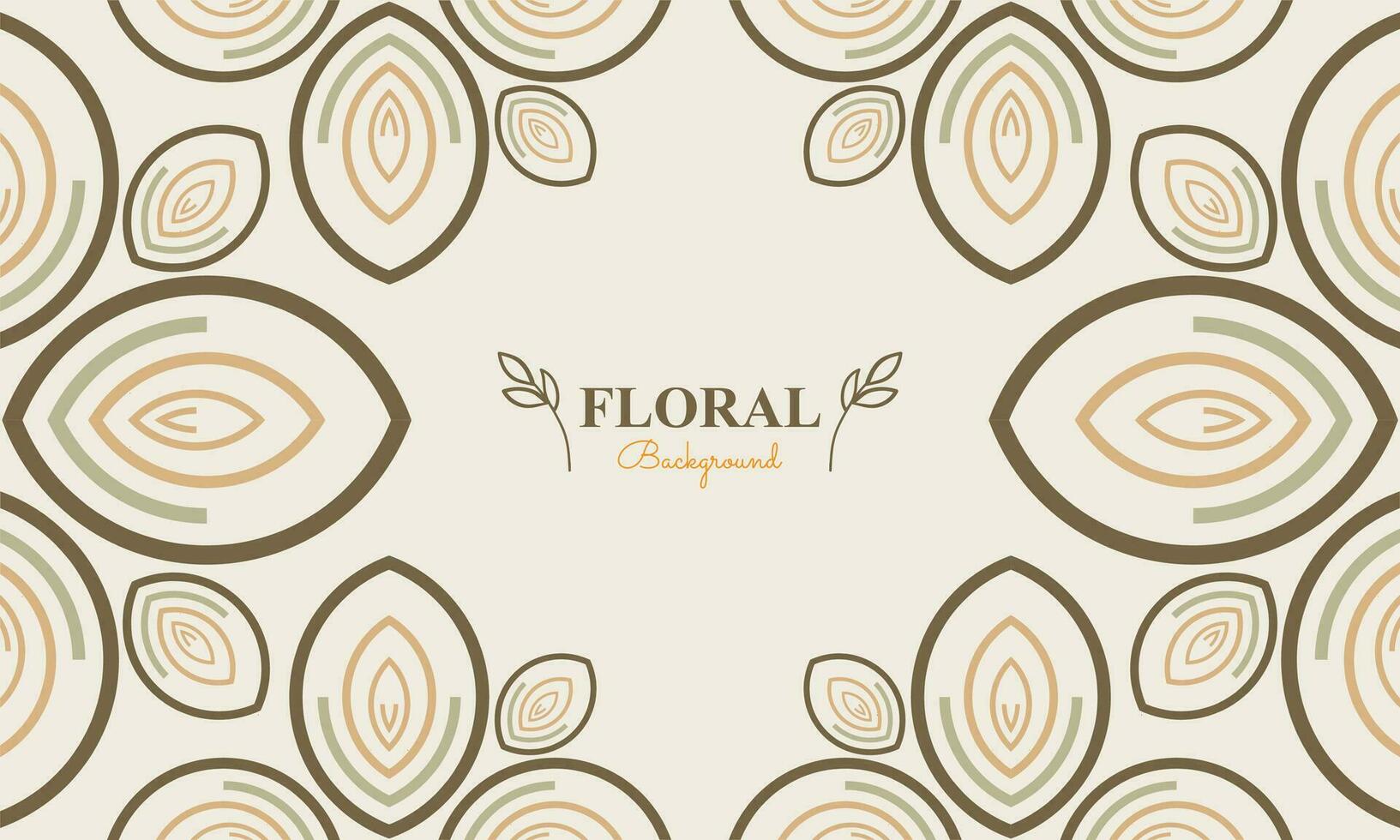 floral background with abstract natural shape, leaf and floral ornament in soft pastel color style vector