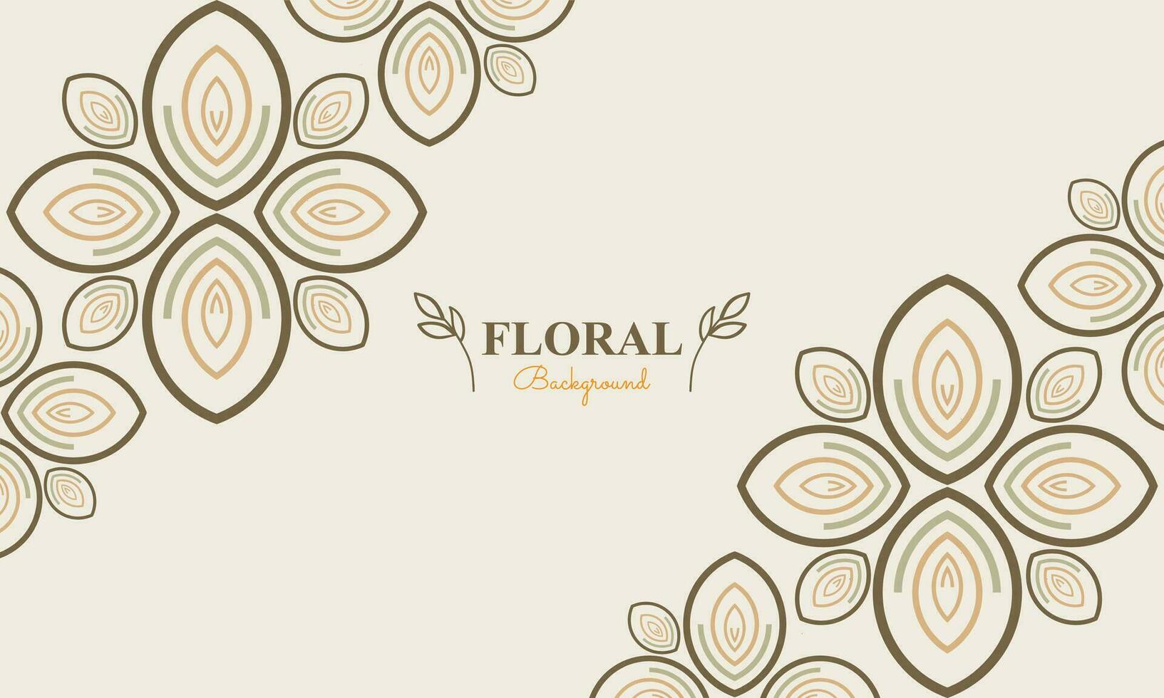 floral background with abstract natural shape, leaf and floral ornament in soft pastel color style vector