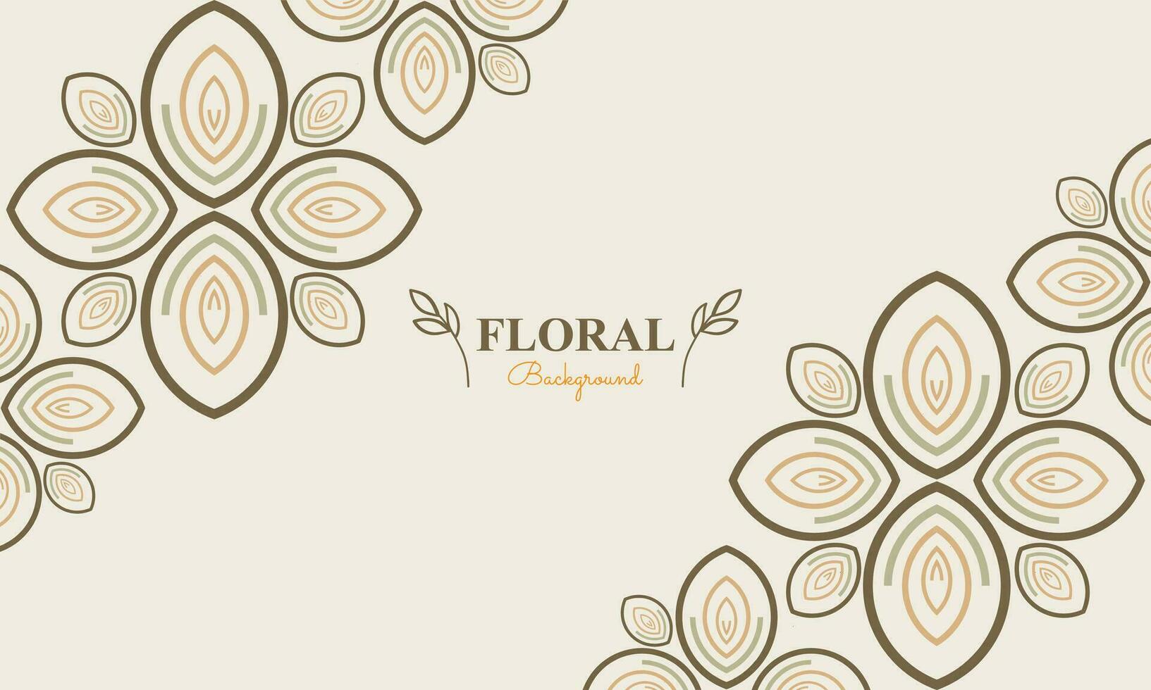 floral background with abstract natural shape, leaf and floral ornament in soft pastel color style vector